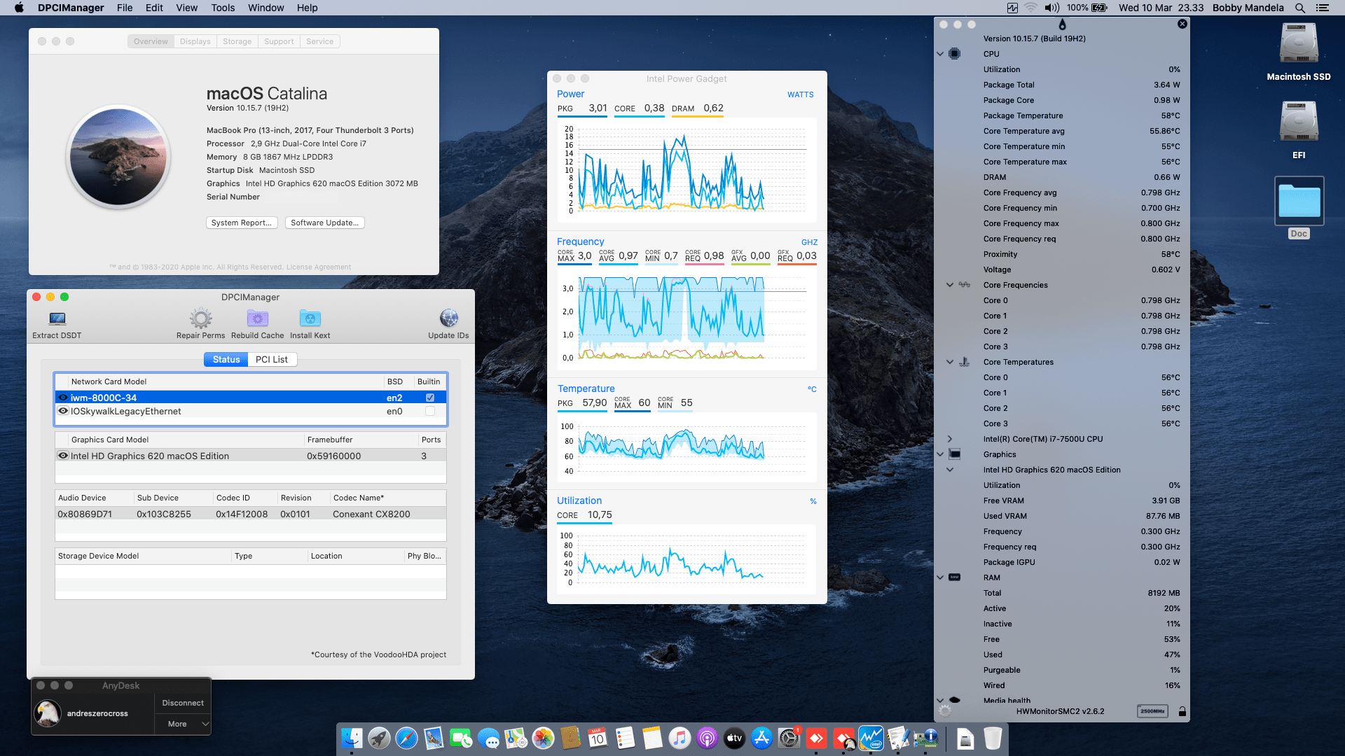 Success Hackintosh macOS Catalina 10.15.7 Build 19H2 in HP Spectre 13-V122TU